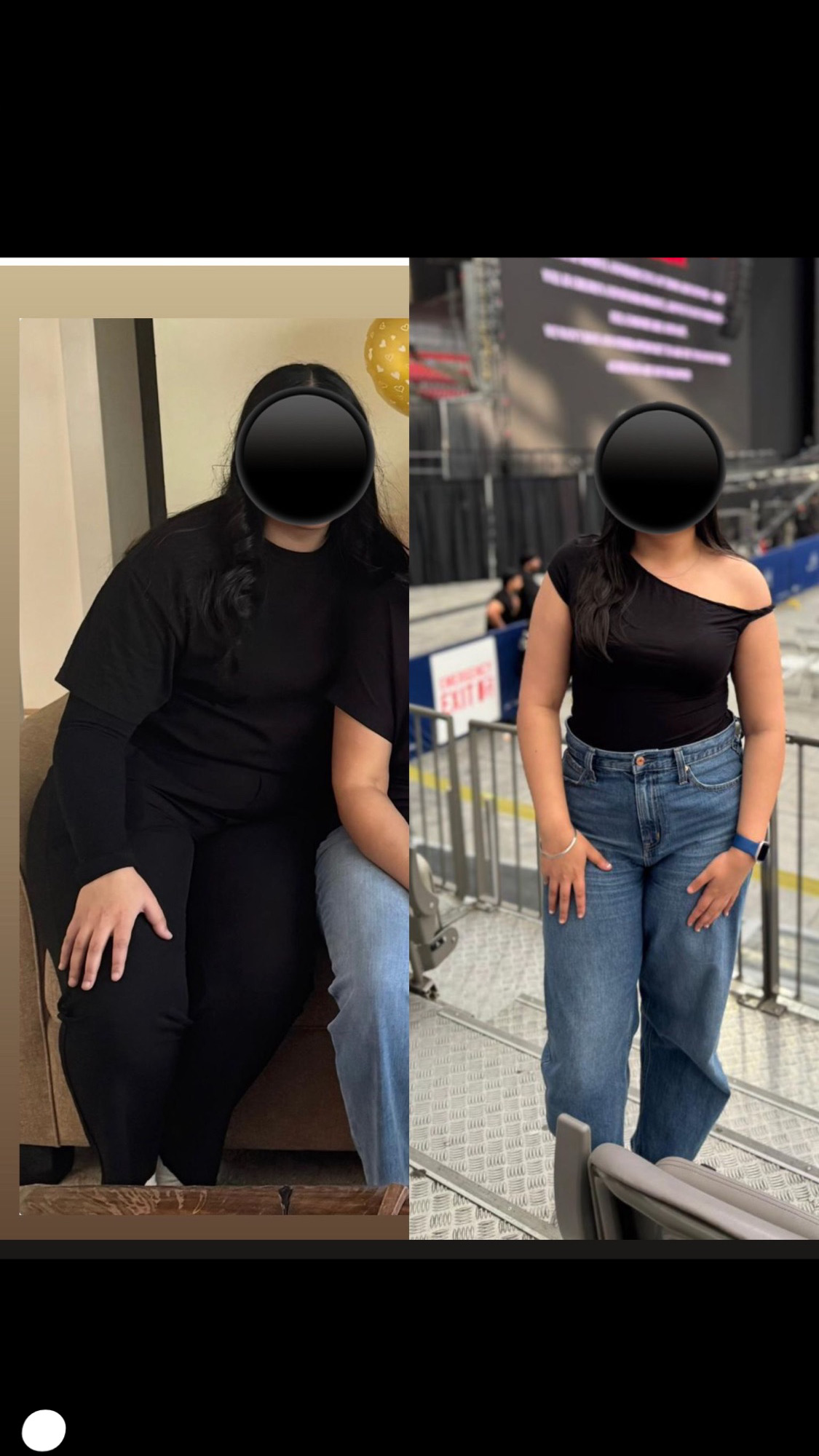 Priya — before and after transformation